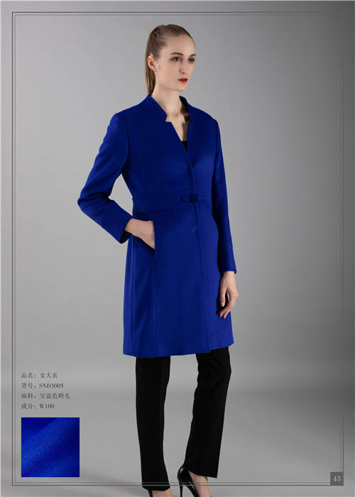 女(nǚ)士藍(lán)色大(dà)衣